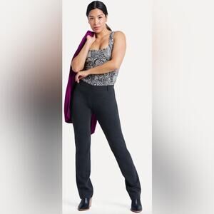 Betabrand Straight Leg Classic Dress Pant Yoga Pant Size Medium Petite